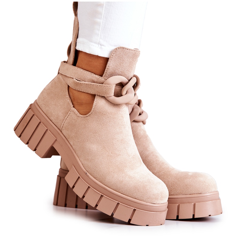 FB2 Wildlederstiefeletten mit einem Schnitt Beige Kirsten