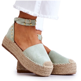 FB2 Grüne Lillian Espadrilles-Sandalen mit Jets
