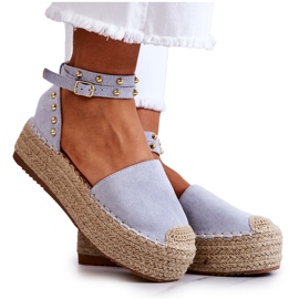 FB2 Espadrilles-Sandalen mit blauen Lillian-Jets