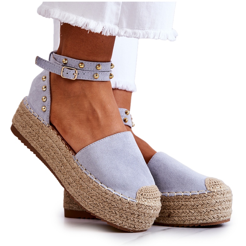 FB2 Espadrilles-Sandalen mit blauen Lillian-Jets