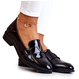 Vinceza Schwarze Sherilyn-Schuhe aus Lackleder