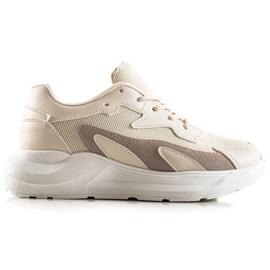 Ideal Shoes Klassische Turnschuhe beige