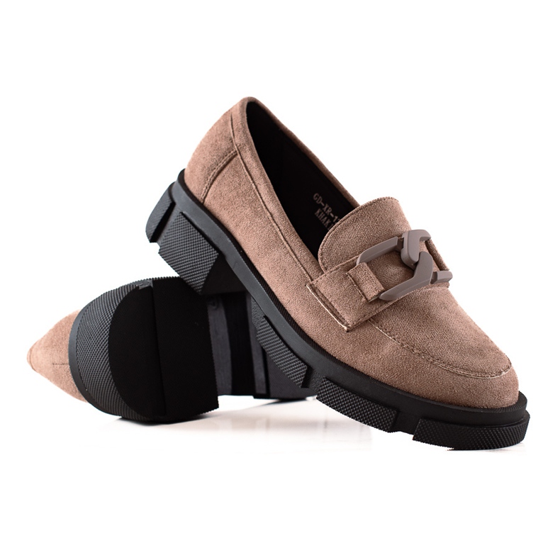 Goodin Wildleder-Müßiggänger auf der Plattform braun