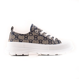 Bona Turnschuhe auf der Plattform mit Mustern mehrfarbig grau