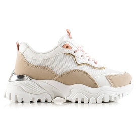 TRENDI Mode-Turnschuhe beige weiß