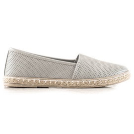 TRENDI Bequeme Eco-Leder-Espadrilles grau