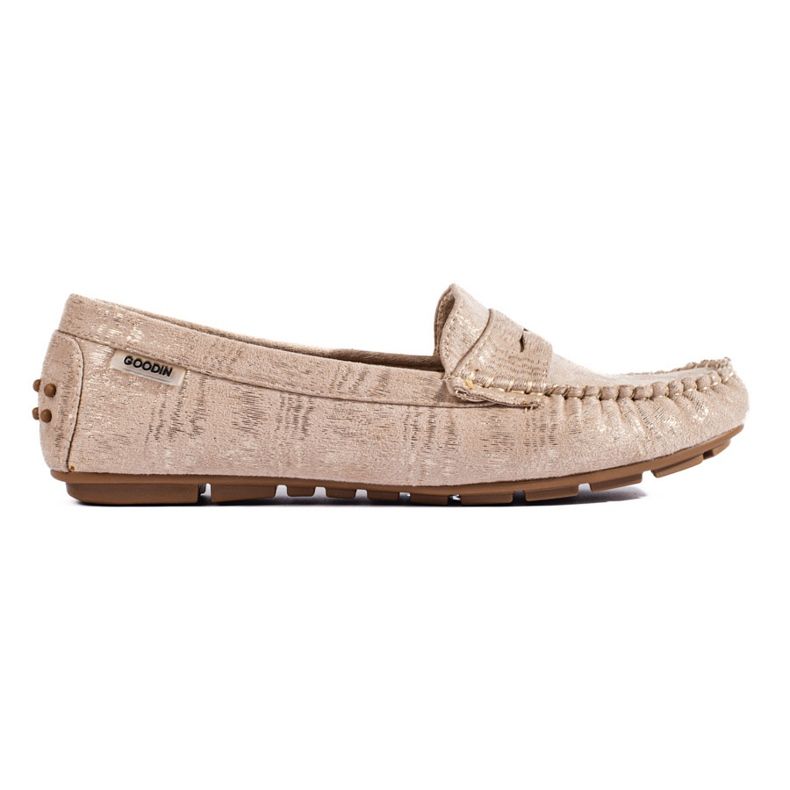 Goodin Klassische Textil-Loafer beige