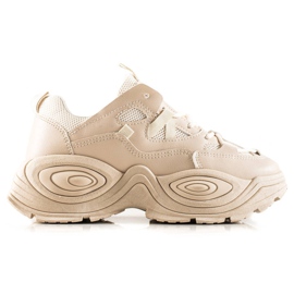 TRENDI Beige Fashion Sneakers