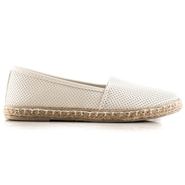 TRENDI Bequeme durchbrochene Espadrilles weiß
