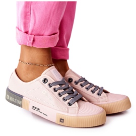 Damen Leder Sneakers Big Star II274133 Rosa