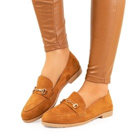 Braune Loafer von Aniria mit flachen Absätzen