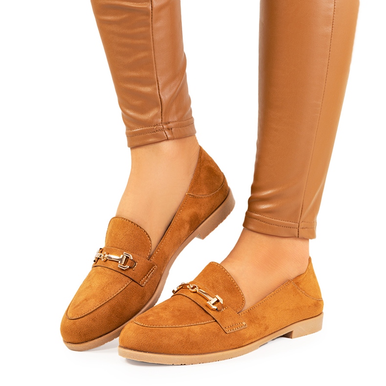 Braune Loafer von Aniria mit flachen Absätzen