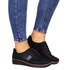 Lederschuhe auf dem Keil Filippo W PAW68A schwarz