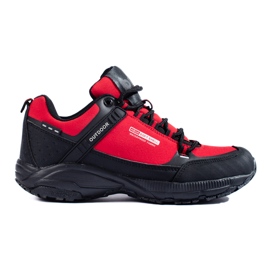 DK Outdoor-Trekkingschuhe schwarz rot