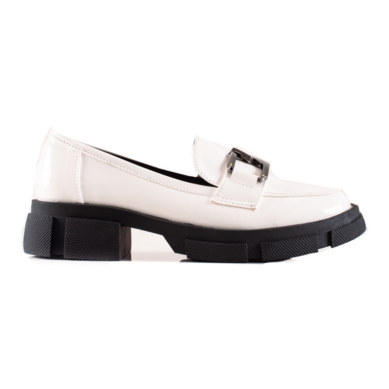 Goodin Loafer mit Öko-Leder auf der Plattform weiß