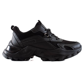 TRENDI Schwarze Mode-Turnschuhe