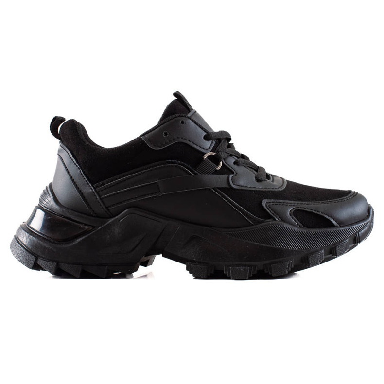 TRENDI Schwarze Mode-Turnschuhe