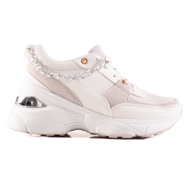 Ideal Shoes Turnschuhe mit Kette weiß