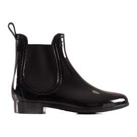 TRENDI Lackierte Galoschen schwarz