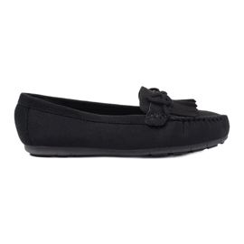Fama Slipper mit Schleife schwarz