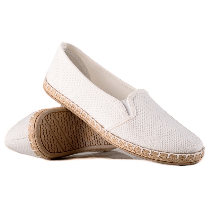 TRENDI Lässige Slipony Espadrilles weiß