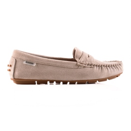 Goodin Lässige Wildleder-Loafer beige