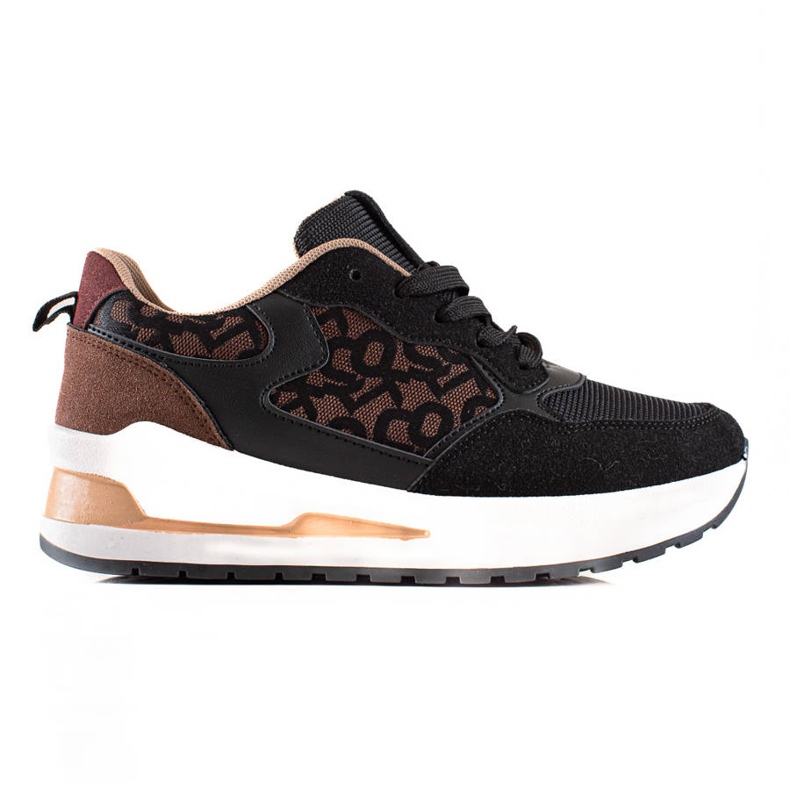 TRENDI Stylische Sneaker auf der Plattform braun schwarz