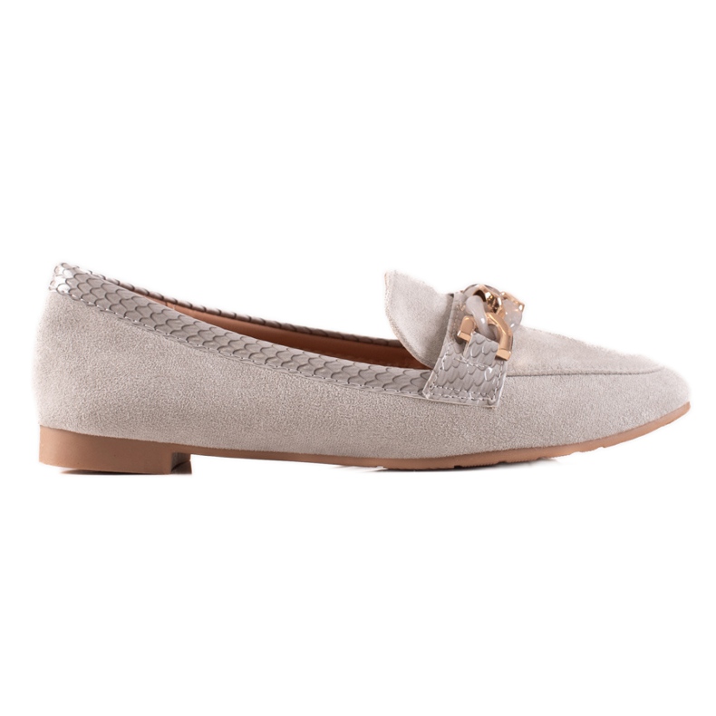 Small Swan Elegante graue Loafer