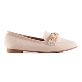 Small Swan Elegante cremefarbene Loafer beige