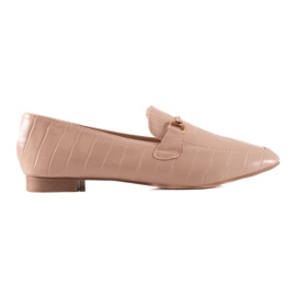 Encor Elegante Loafer mit Öko-Leder beige
