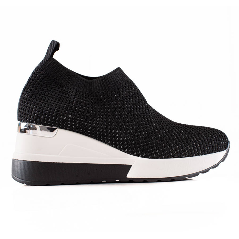 TRENDI Stylische Sneaker mit Keilabsatz schwarz