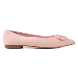 Seastar Wildleder-Ballerinas mit Ornament rosa