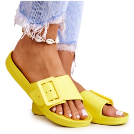 Damenhausschuhe Big Star mit Schnalle FF274A392 Gelb