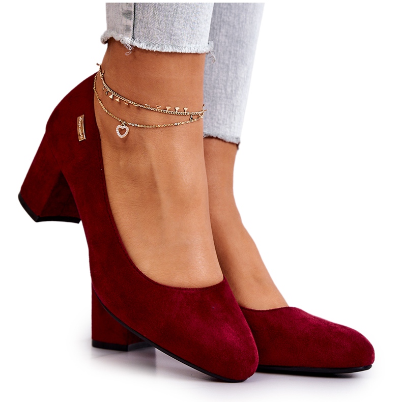 Wildleder Pumps On A Bar Sergio Leone PB178 Burgund rot mehrfarbig