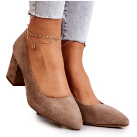 Wildlederpumps Sergio Leone PB411 Beige braun