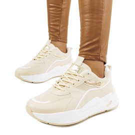 Nazaria beige Sportschuhe golden