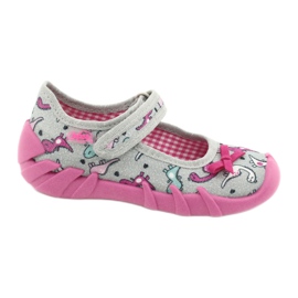 Befado Kinderschuhe 109P204 rosa silber- grau