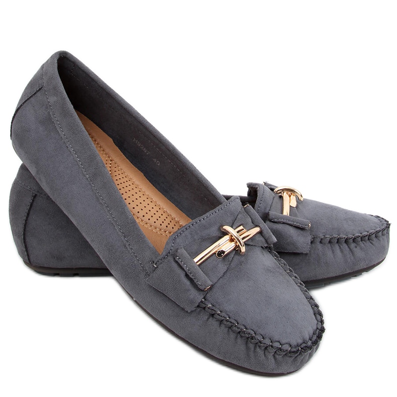 Lyset Gris Damen-Slipper grau