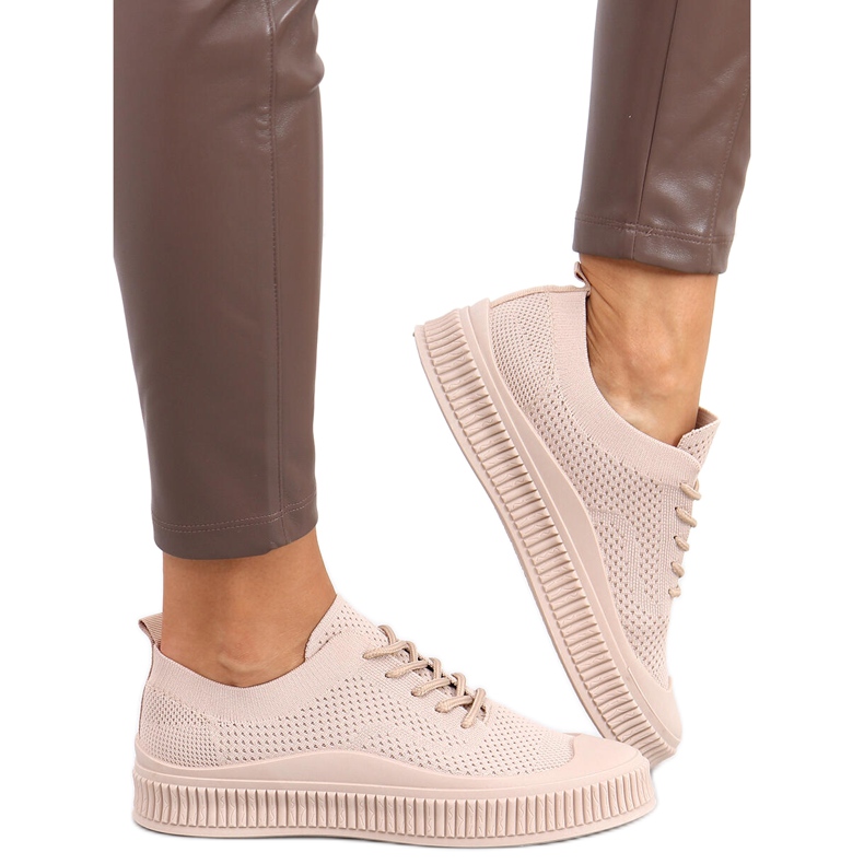 Posten Khaki Sockensneaker für Damen beige