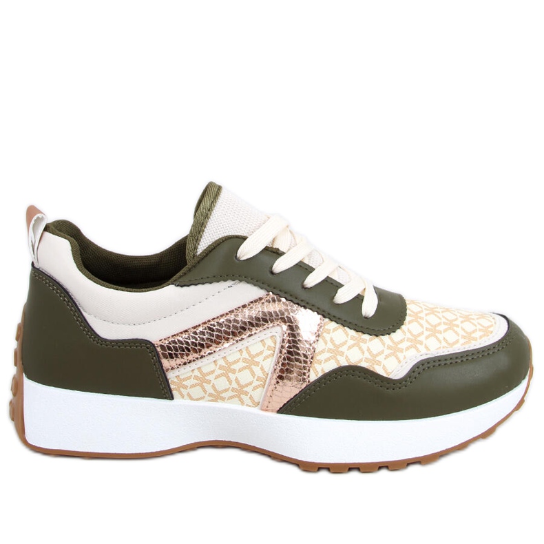 Akira Grüne Turnschuhe beige