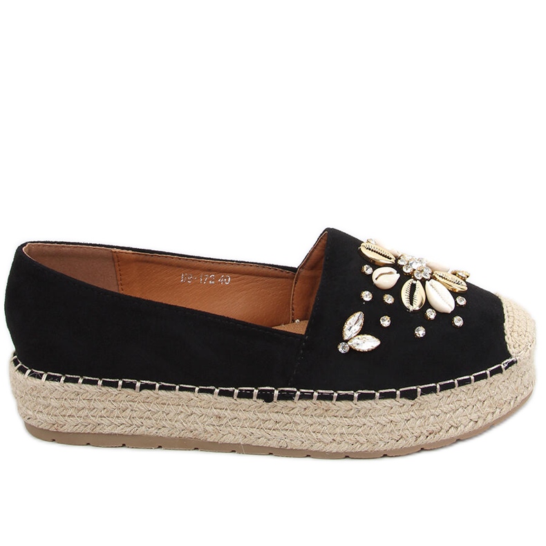 Manami Espadrilles aus schwarzer Schale