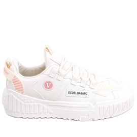 Knallpinke Turnschuhe beige rosa