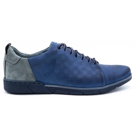 Polbut Freizeitschuhe für Herren aus Leder 2114 marineblau