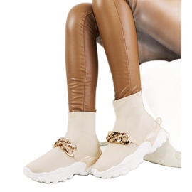 High-Top-Sneakers von Hurtado in Beige