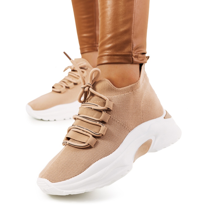 Beigefarbene Barraza-Sneakers für Damen