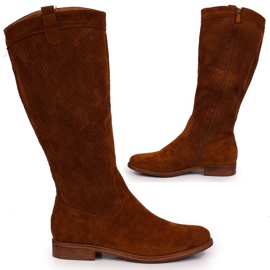 Frühlingsstiefel durchbrochen S. Barski W OLI139B Kamel braun