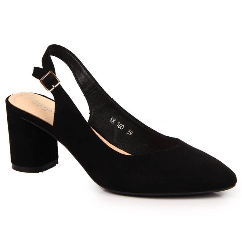 Pumps auf dem Pfosten von Sergio Leone in SK362 schwarz