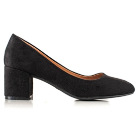 TRENDI Klassische Wildlederpumps schwarz