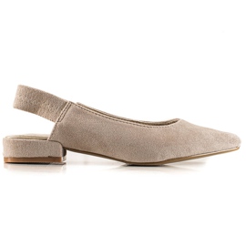 Goodin Klassische Pumps mit offenem Absatz beige