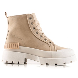 Seastar Hohe Sneakers auf der Plattform beige